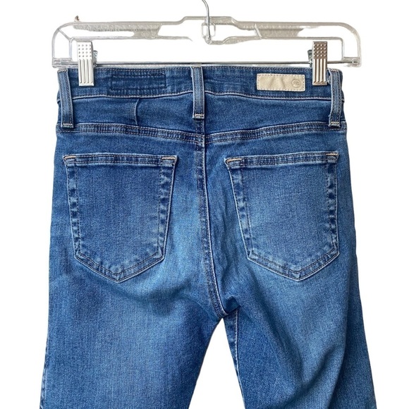 AG Adriano Goldshmied High Rise Farrah Skinny Ankle Front Seamed Raw Hem Size 24 - Picture 8 of 12